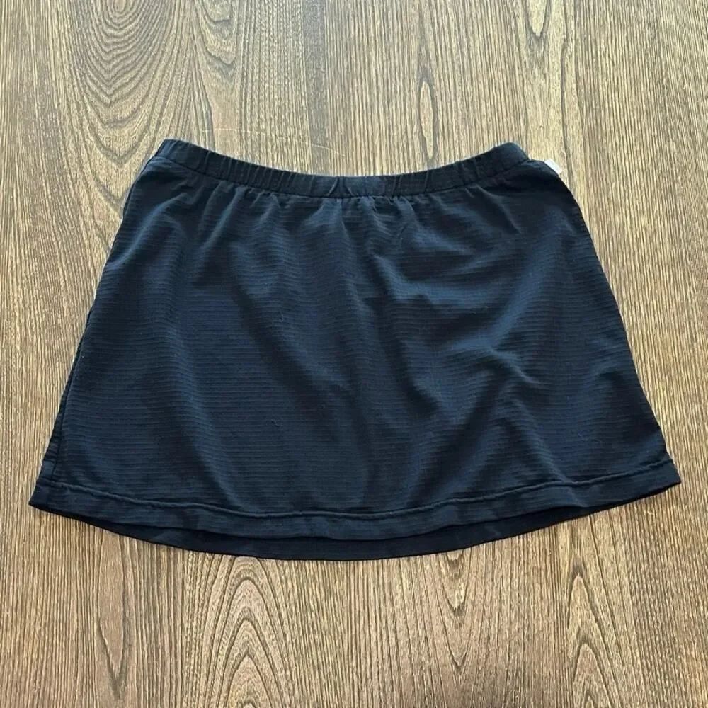 Nike Activewear Tennis Mini Skirt Elastic Waist Pull-On Stretch Black Size M